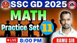 SSC GD 2025 Maths Practice Set 11  Math Classes  Previous year Math By Ramu Sir [upl. by Adnarram]