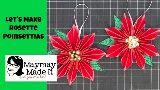 Rosette Poinsettias Tutorial [upl. by Dnana959]