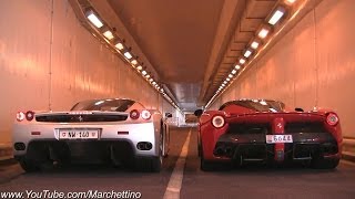 LaFerrari vs Ferrari Enzo INSANE Rev Battle [upl. by Garek]