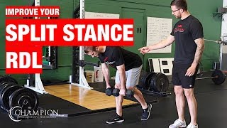 How to Setup and Perform the Split Stance RDL [upl. by Otrebcire958]