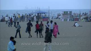 Marina Beach second longest urban beach in the world [upl. by Lihka140]