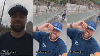 Klay Thompson Rides His Bike On Bridge In His New City Dallas [upl. by Annawot]