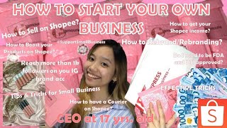 HOW TO START YOUR OWN BUSINESS how to rebrand  how to sell on shopee  tips for small businesses [upl. by Dottie]