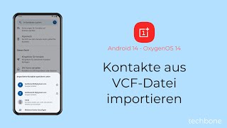 Kontakte aus VCFDatei importieren  OnePlus Android 14  OxygenOS 14 [upl. by Ferrick265]