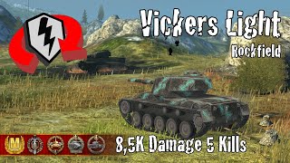 Vickers Light 105  85K Damage 5 Kills  WoT Blitz Replays [upl. by Axel]