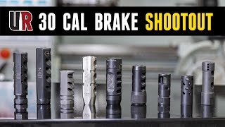 30 Cal Muzzle Brake Shootout 9 Brakes Compared HeadToHead [upl. by Aleahcim]