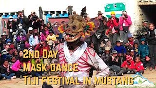 Second day of Tiji festival in mustang with mask dance [upl. by Selina]