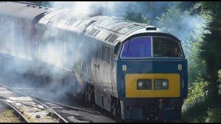 50008 and D1015 Class 52 Western Champion at Haworth at 224pm Sunday 23rd June 2024 [upl. by Stoeber]