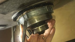 kitchen sink nut locknut REMOVAL “trickyquot basket strainer [upl. by Nelan]