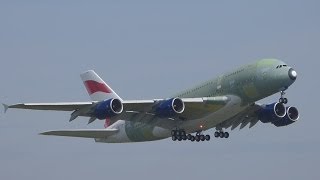 FullHD GO AROUND British AW A380800 at ToulouseTLSLFBO [upl. by Siraf]