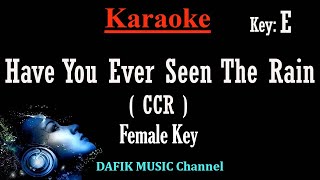 Have You Ever Seen The Rain Karaoke CCR Creedence Clearwater Revival Key E [upl. by Phaih572]