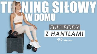 TRENING SIŁOWY W DOMU Z HANTLAMI  FULL BODY  KSZTAŁTOWANIE KOBIECEJ SYLWETKI 👙  Agata Zając [upl. by Tori]