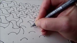 How to draw tanglepattern Hex Flower [upl. by Proffitt]