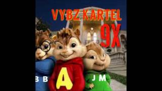 Vybz Kartel  9X  Chipmunks Version  January 2017 [upl. by Aiuqram386]