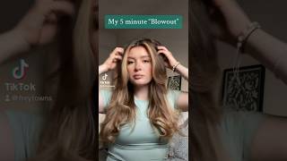 How i achieve my “blowout” effect using only straighteners💓 blowout hairtutorial Elvive 💇‍♀️🪷 [upl. by Ellennod]