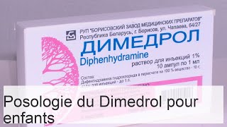 Diphenhydramine pour enfants  instructions et dosage des comprimés et ampoules [upl. by Schalles]