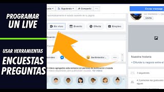 ✅ Como programar un Live en Facebook y usar las herramientas encuestas y preguntas en VIVO 2020 [upl. by Gala278]