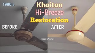 90s Khaitan HiBreeze ceiling fan Hand Painting RedIvory [upl. by Burrton]