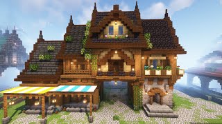 Minecraft  How to build a Medieval House  Tutorial Pathway House [upl. by Elstan]