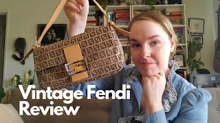 Vintage Fendi Baguette Review  FIRST LUXURY HANDBAG  Zucchino Fendi [upl. by Acinehs]