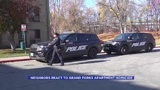 Neighbors react to Grand Forks apartment homicide [upl. by Ilamad543]