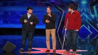 Triple Threat Beautifully Nerdy Boy Band Sing Classic by MKTO Americas Got Talent 2015 [upl. by Norm]