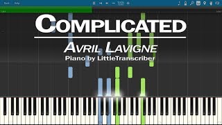 Avril Lavigne  Complicated Piano Cover Synthesia Tutorial by LittleTranscriber [upl. by Magnusson114]