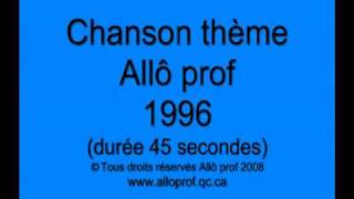 Chanson theme Allo prof [upl. by Oisor]