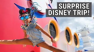 SURPRISE DISNEY TRIP to Disney World and Disney Cruise  Top Flight Family  Luxury Family Travel [upl. by Ikkela]