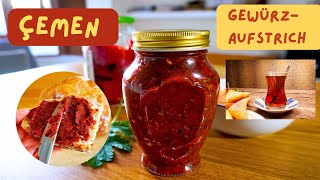 Pikanter türkischer PaprikaGewürzAufstrich ÇEMEN  Lecker Schnell amp Vegan  canansrezepte [upl. by Tanhya]