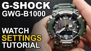 Ghshock Mudmaster GWGB1000  Watch Setting Tutorial  Module 5713 [upl. by Bills854]