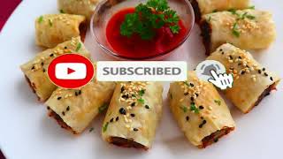 Sausage Rollsfillo pastrySAUSAGE ROLLS RECIPE [upl. by Yeliah]