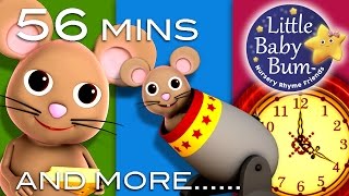 Hickory Dickory Dock  Plus Lots More Nursery Rhymes  56 Minutes Compilation from LittleBabyBum [upl. by Bobby]