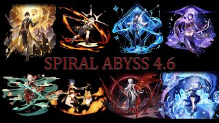 Spiral Abyss 46  Floor 12  9 stars 4K [upl. by Feil]