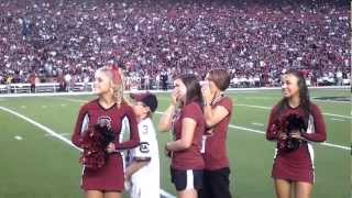 Surprise Military Family Welcome Home at South Carolina Football Game [upl. by Asinla487]