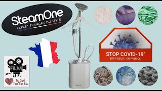 SteamOne H2020 – Défroisseur vapeur vertical français efficace sur le Covid19 et 9999 des germes [upl. by Otsugua]