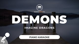 Demons  Imagine Dragons Piano Karaoke [upl. by Johppa]