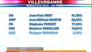 Municipales les résultats du 1er tour Villeurbanne [upl. by Richelle119]