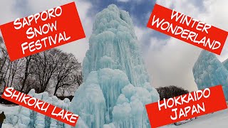 Sapporo Hokkaido Snow Festival Winter Wonderland  Shikotsu Lake Ice Festival Travel Destination [upl. by Rimidalv]