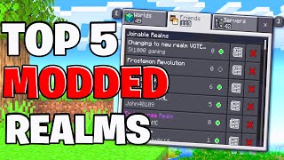 Top 5 Modded REALMS For Minecraft Bedrock 121  REALM CODES [upl. by Etakyram]