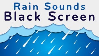 Rain Sounds Black Screen  Sleep Focus Relax  White Noise 10 Hours [upl. by Onitsirc]