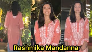 Srivalli Aka Rashmika Mandanna Spotted at Maddock Films office in Santacruz [upl. by Spillar952]