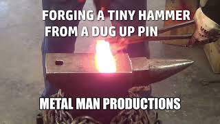 Forging a tiny hammer for copper work [upl. by Elrak]