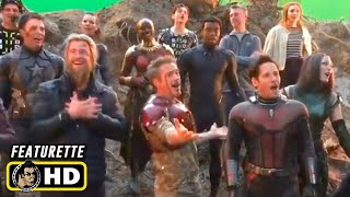 AVENGERS INFINITY WAR amp ENDGAME Secret Behind the Scenes Set Videos HD Marvel [upl. by Buff]