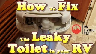 Thedford RV Toilet How to replace a leaking valve 31705  Thetford RV Toilet Repair [upl. by Peterus]