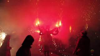 Correfoc infantil Castellbisbal 2019 plaça de l església [upl. by Hakeber]