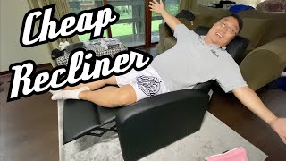 Cheap PU Leather Recliner Review [upl. by Ziana914]