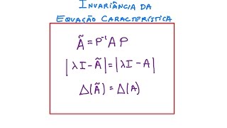 Invariância da Equação Característica ELT013 [upl. by Staford794]