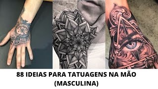 88 Ideias para TATUAGENS NA MÃO MASCULINA [upl. by Aiuqram]