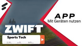 Sportstech Geräte mit der ZWIFT Smartphone App nutzen [upl. by Nashner]